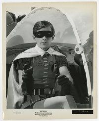 7m150 BATMAN 8x10 still '66 close up of Burt Ward in costume as Robin sitting in Batcopter!