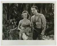 7m176 BOMBA ON PANTHER ISLAND 8x10.25 still '49 Johnny Sheffield by Allene Roberts in 2-piece suit