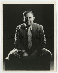 7m222 CHARLES LAUGHTON 8x10 key book still '30s really young seated portrait wearing suit & tie!