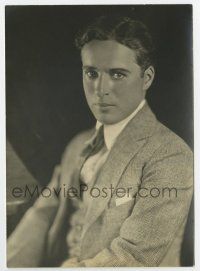 7m225 CHARLIE CHAPLIN deluxe 5x7 still '10s wonderful portrait in suit & tie as a young man!
