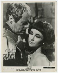 7m236 CLEOPATRA 8x10.25 still '63 c/u of Elizabeth Taylor & Rex Harrison as Julius Caesar!