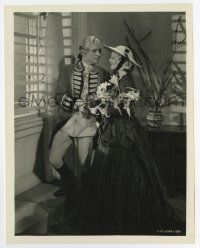 7m237 CLIVE OF INDIA 8x10.25 still '35 c/u of Ronald Colman & pretty Loretta Young holding flowers!