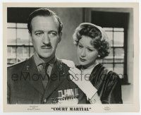 7m259 COURT MARTIAL 8x10 still '56 Margaret Leighton consoles David Niven, Anthony Asquith