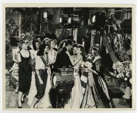 7m262 COVER GIRL candid 8.25x10 still '44 filming showgirls crowding around Rita Hayworth & Bowman!