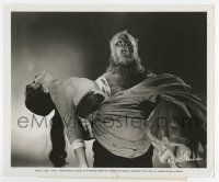 7m275 CURSE OF THE WEREWOLF 8.25x10 still '61 Oliver Reed in full monster makeup carrying girl!