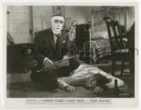7m281 DARK PASSAGE 8x10.25 still '47 bandaged Humphrey Bogart finds man beat to death w/ trumpet!