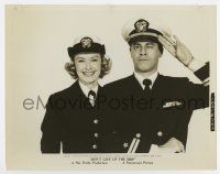 7m312 DON'T GIVE UP THE SHIP 8x10.25 still '59 smiling Dina Merrill by wacky Jerry Lewis saluting!