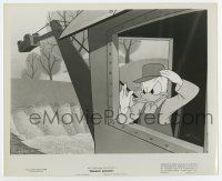 7m317 DRAGON AROUND 8.25x10 still '54 Disney, great cartoon image of Donald Duck in power shovel!