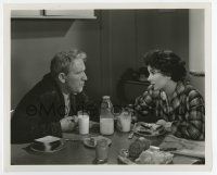 7m353 FATHER OF THE BRIDE 8.25x10 still '50 c/u of Elizabeth Taylor & Spencer Tracy at breakfast!
