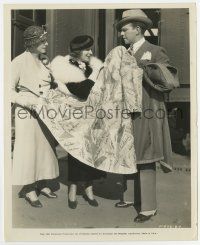 7m388 GEORGE BURNS & GRACIE ALLEN 8x10 still '30s she's signing a coat already signed by 200!
