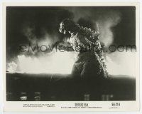 7m409 GODZILLA 8x10.25 still '56 great image of the famous rubbery monster by flames!