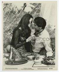 7m437 HARUM SCARUM 8x10.25 still '65 Elvis Presley about to kiss sexy harem girl Fran Jeffries!