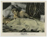 7m049 HEAVEN KNOWS MR. ALLISON color 8x10.25 still '57 Robert Mitchum by nun Deborah Kerr sleeping!