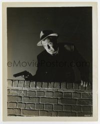 7m454 HIGH WALL 8x10.25 still '48 great image of Robert Taylor with gun climbing over brick wall!