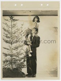 7m462 HOLIDAY AFFAIR 8x11 key book still '49 publicity shot of Leigh & Mitchum w/star on Xmas tree