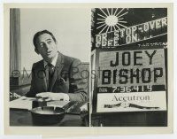 7m532 JOEY BISHOP SHOW TV 7x9 still '61 about to premiere with a sign in New York's Times Square!