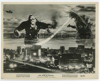 7m562 KING KONG VS. GODZILLA 8x10 still '63 Godzilla & 1933 King Kong over Tokyo skyline!