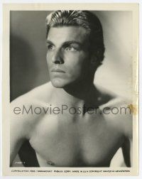7m563 KING OF THE JUNGLE 8x10.25 still '33 best close portrait of barechested Buster Crabbe!