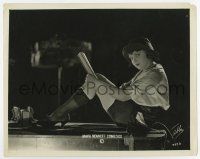 7m664 MILDRED JUNE 8x10.25 still '20s seated close up on table from a Mack Sennett Comedy by Abbe!