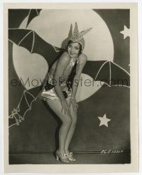 7m683 NANCY CARROLL 8x10.25 still '20s sexy Halloween portrait in great costume w/bats behind her!