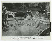 7m706 PARIS WHEN IT SIZZLES 8x10.25 still '64 naked Audrey Hepburn in ornate bubble bath!