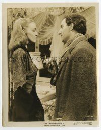 7m849 UNFINISHED DANCE 8x10 still '47 Danny Thomas shows his pocket watch to Karin Booth!