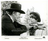 7m842 TRUE GRIT 8x9.75 still '69 close up of John Wayne as Rooster Cogburn with Kim Darby!
