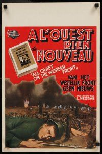 7p219 ALL QUIET ON THE WESTERN FRONT Belgian R50s Lew Ayres in a story of blood, guts and tears!