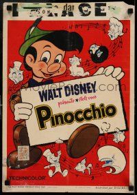 7p252 PINOCCHIO Belgian R63 Disney classic cartoon about a wooden boy who wants to be real!