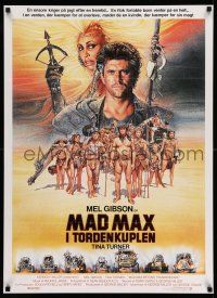7p648 MAD MAX BEYOND THUNDERDOME Danish '85 art of Mel Gibson & Tina Turner by Richard Amsel!