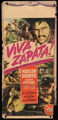 7p129 VIVA ZAPATA Italian locandina '52 Marlon Brando, Jean Peters, Anthony Quinn, John Steinbeck