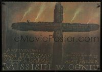 7p547 MISSISSIPPI BURNING Polish 26x38 '90 Gene Hackman, Willem Dafoe, Walkuski, best poster!