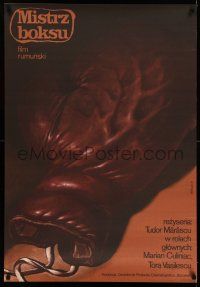 7p596 WINNER Polish 26x38 '82 great Wieslaw Walkuski art of boxing glove in shadow!