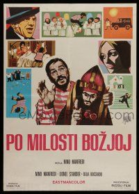 7p335 IN BETWEEN MIRACLES Yugoslavian 20x28 '79 Nino Manfredi's Italian comedy Per grazia ricevuta
