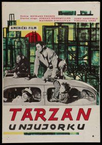 7p283 TARZAN'S NEW YORK ADVENTURE Yugoslavian 14x20 R60s Johnny Weissmuller, Maureen O'Sullivan