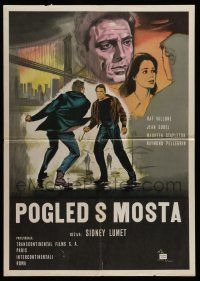 7p368 VIEW FROM THE BRIDGE Yugoslavian 20x28 '62 Miller's towering drama of love & obsession