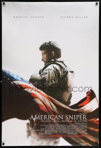 7r042 AMERICAN SNIPER advance DS 1sh '14 Clint Eastwood, Bradley Cooper as legendary Chris Kyle!