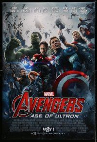 7r054 AVENGERS: AGE OF ULTRON advance DS 1sh '15 Marvel Comics, Scarlett Johansson, Assemble!
