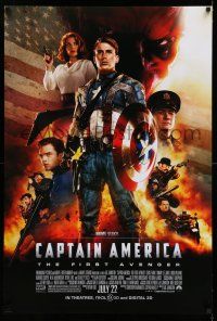 7r101 CAPTAIN AMERICA: THE FIRST AVENGER advance DS 1sh '11 Chris Evans, Jones, cool cast image!