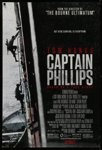 7r103 CAPTAIN PHILLIPS advance DS 1sh '13 Tom Hanks' ship being boarded by pirates!