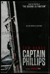 7r104 CAPTAIN PHILLIPS teaser DS 1sh '13 Tom Hanks' ship being boarded by pirates!