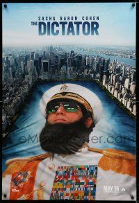 7r175 DICTATOR May 16 teaser DS 1sh '12 wacky artwork of Sacha Baron Cohen in the title role!