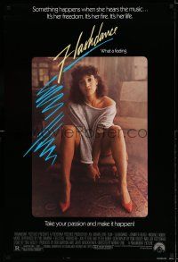 7r243 FLASHDANCE 1sh '83 sexy dancer Jennifer Beals, take your passion and make it happen!