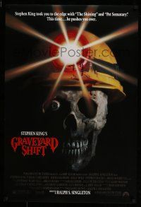 7r282 GRAVEYARD SHIFT 1sh '90 Stephen King, creepy image of dead miner!