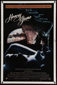 7r318 HENRY & JUNE int'l advance 1sh '90 Uma Thurman, the first movie with NC-17 rating!
