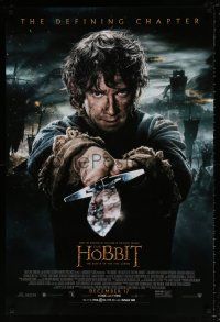7r324 HOBBIT: THE BATTLE OF THE FIVE ARMIES advance DS 1sh '14 Martin Freeman as Bilbo Baggins!