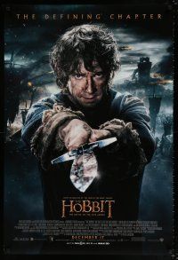 7r325 HOBBIT: THE BATTLE OF THE FIVE ARMIES int'l advance DS 1sh '14 Freeman as Bilbo Baggins!