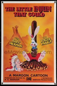 7r428 LITTLE INJUN THAT COULD Kilian 1sh '88 Roger Rabbit & Baby Herman, Native American cartoon art