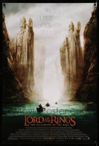 7r435 LORD OF THE RINGS: THE FELLOWSHIP OF THE RING advance 1sh '01 J.R.R. Tolkien, Argonath!