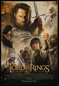 7r438 LORD OF THE RINGS: THE RETURN OF THE KING int'l advance DS 1sh '03 Jackson, cast montage!